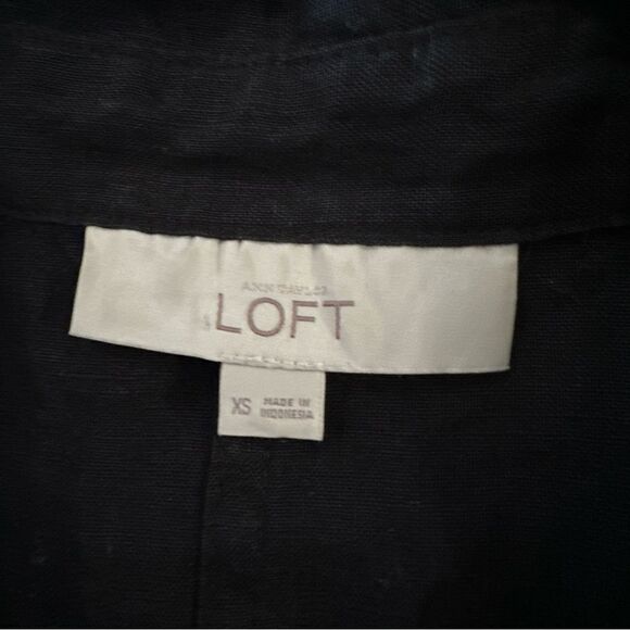 Loft Linen Short Sleeve Tie Waist Button Up - Picture 5 of 8